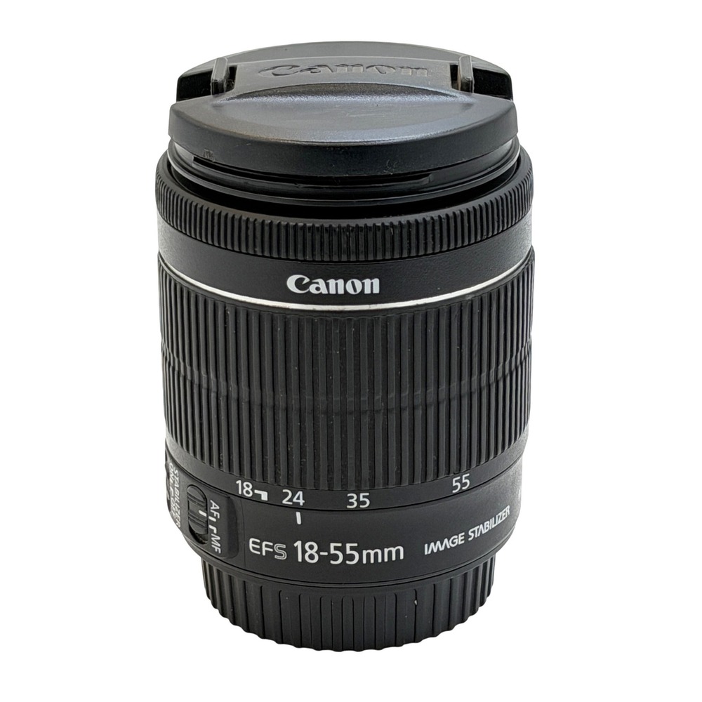 Canon EF-S 18-55mm f/3.5-5.6 IS STM Zoom Lens for DSLR Tested W/ Caps Working